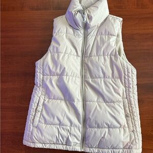 Old Navy Light Cream Puffer Vest - small petite